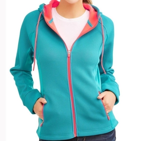 SWISS Tech blue hooded jacket size S - Picture 2 of 10